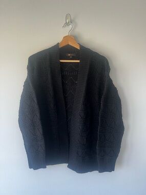 Frye Black Open-Front Women's Cardigan Sweater